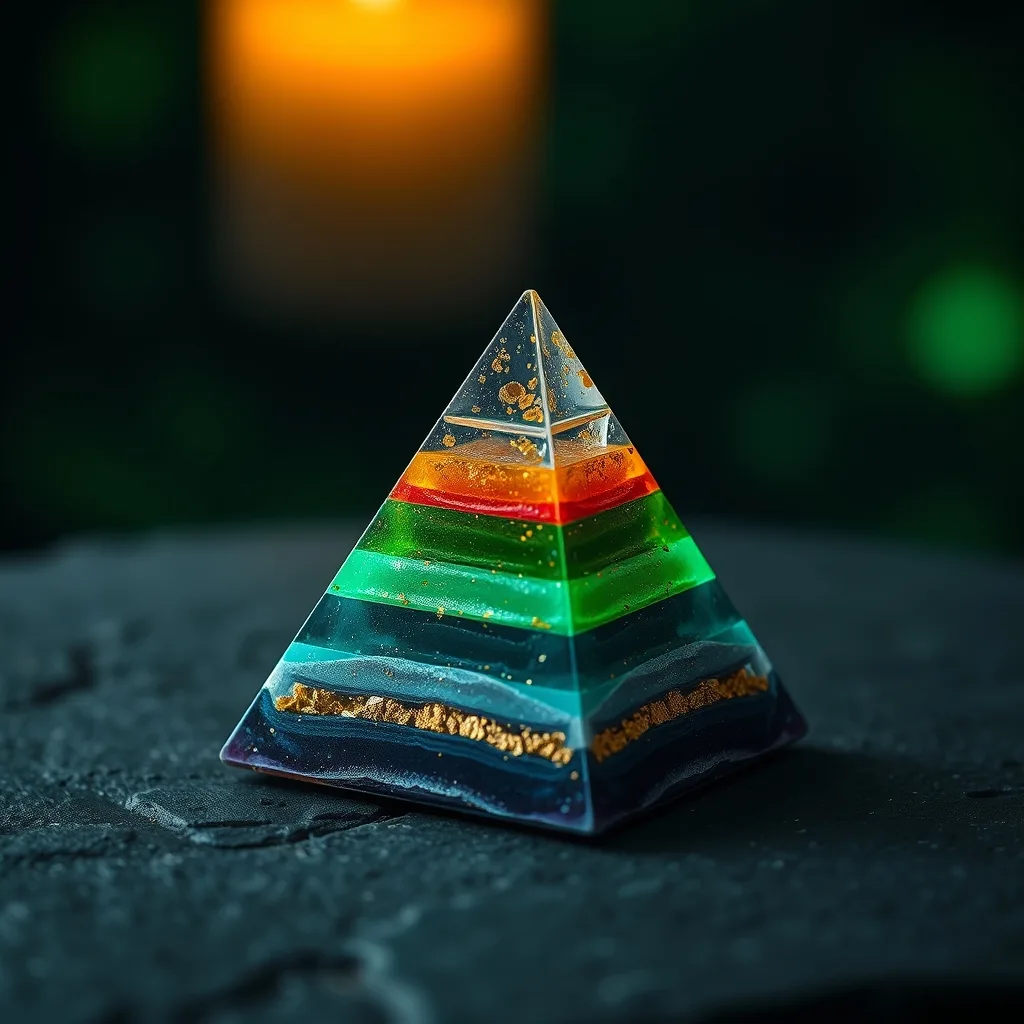 Orgonite Pyramid — Seven Chakras
